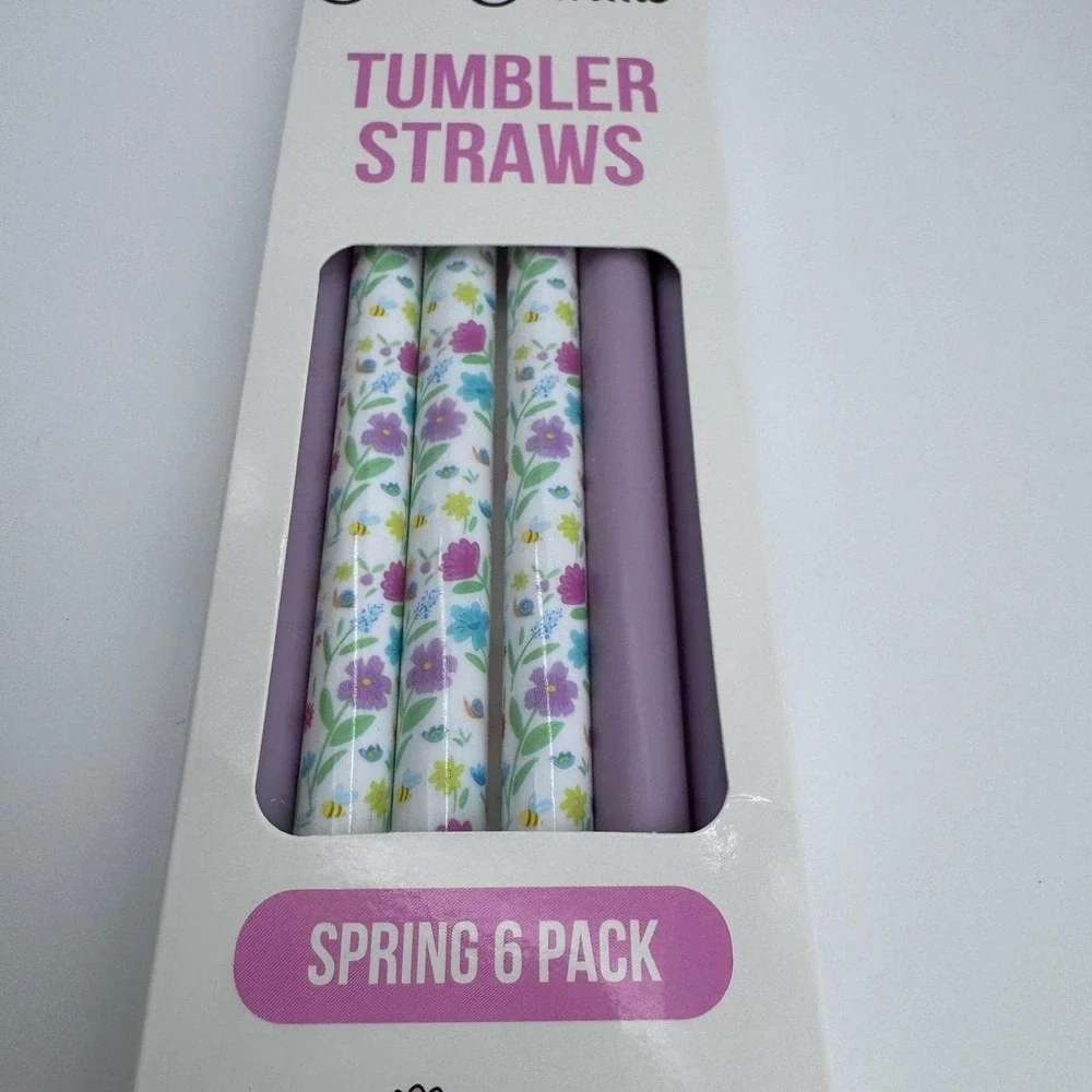 Charcharms bundle of 30oz spring time straws